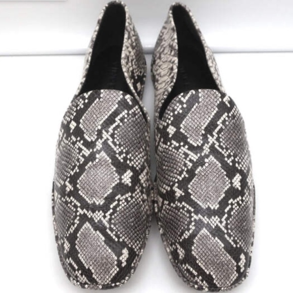 VINCE Snake Print Leather Loafer Slip On Flats w Tags ~  SZ 9 / 39 - Picture 4 of 5
